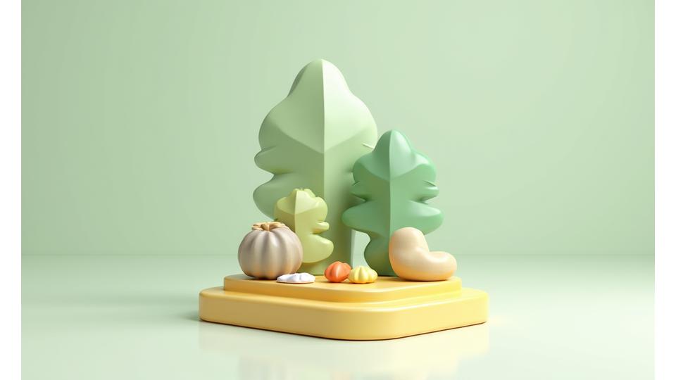 A digital rendering illustrating template customization, with a slider showing a nature craft scaling in size, and color swatches indicating palette changes, representing adaptability.