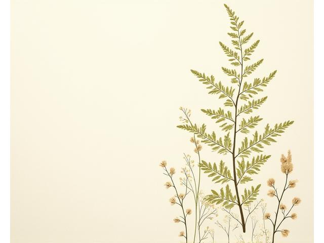 A handcrafted botanical illustration of various plant leaves and stems in a serene, earthy palette, arranged elegantly as if from a vintage natural history guide, conveying precision and artistry.
