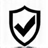 Icon of a shield and a checkmark, symbolizing a satisfaction guarantee.