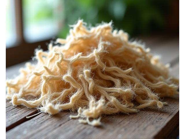 Close-up of raw hemp and linen fibers, showcasing their natural texture and earthy tones. A subtle tint of brand primary green and secondary brown is present.